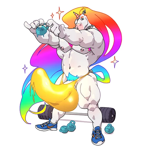 Biff the Unicorn sticker 4