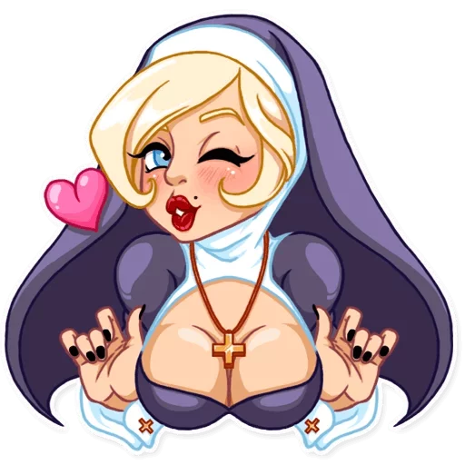 Naughty Nun sticker 2