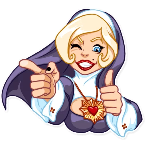 Naughty Nun sticker 3
