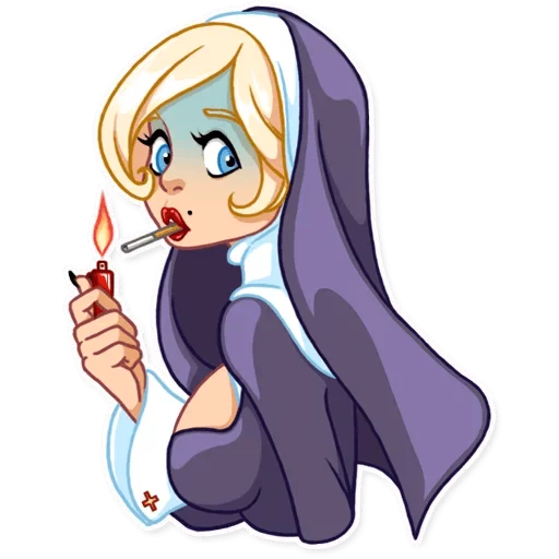 Naughty Nun sticker 4