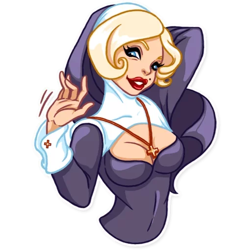Naughty Nun sticker 5