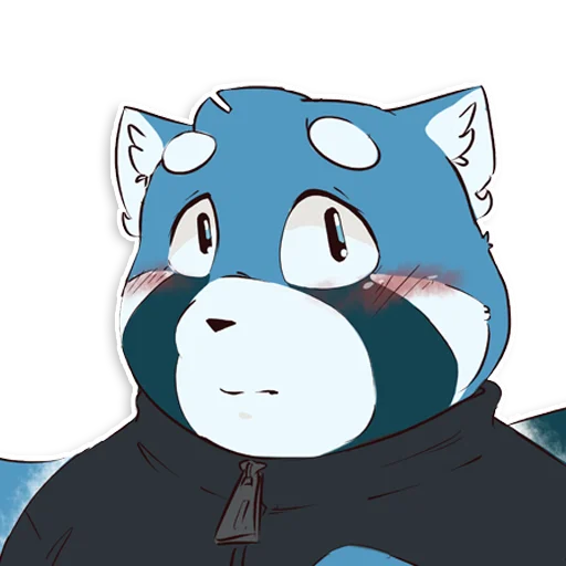 Izvy the Blue Red Panda Telegram sticker pack