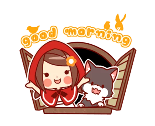 Little Red Riding Hood & Wolf Telegram sticker pack