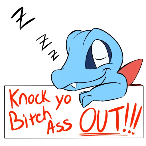RudeTotodile Telegram sticker pack